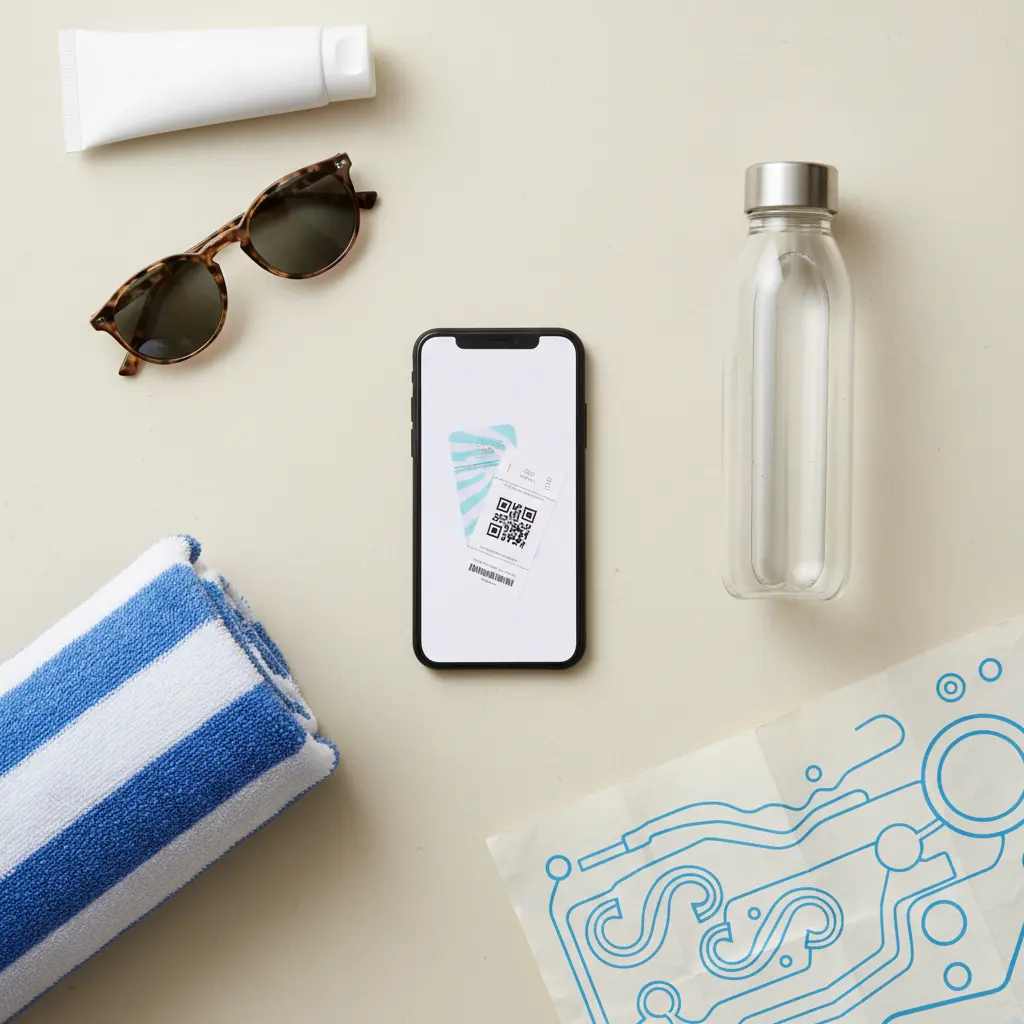 Ilustrasi perencanaan kunjungan taman air